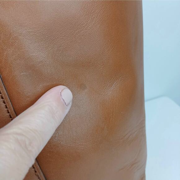 HARTMANN HERITAGE Golden Oak Full Grain Leather Zippered Shopper Tote Bag Unisex - Picture 9 of 11